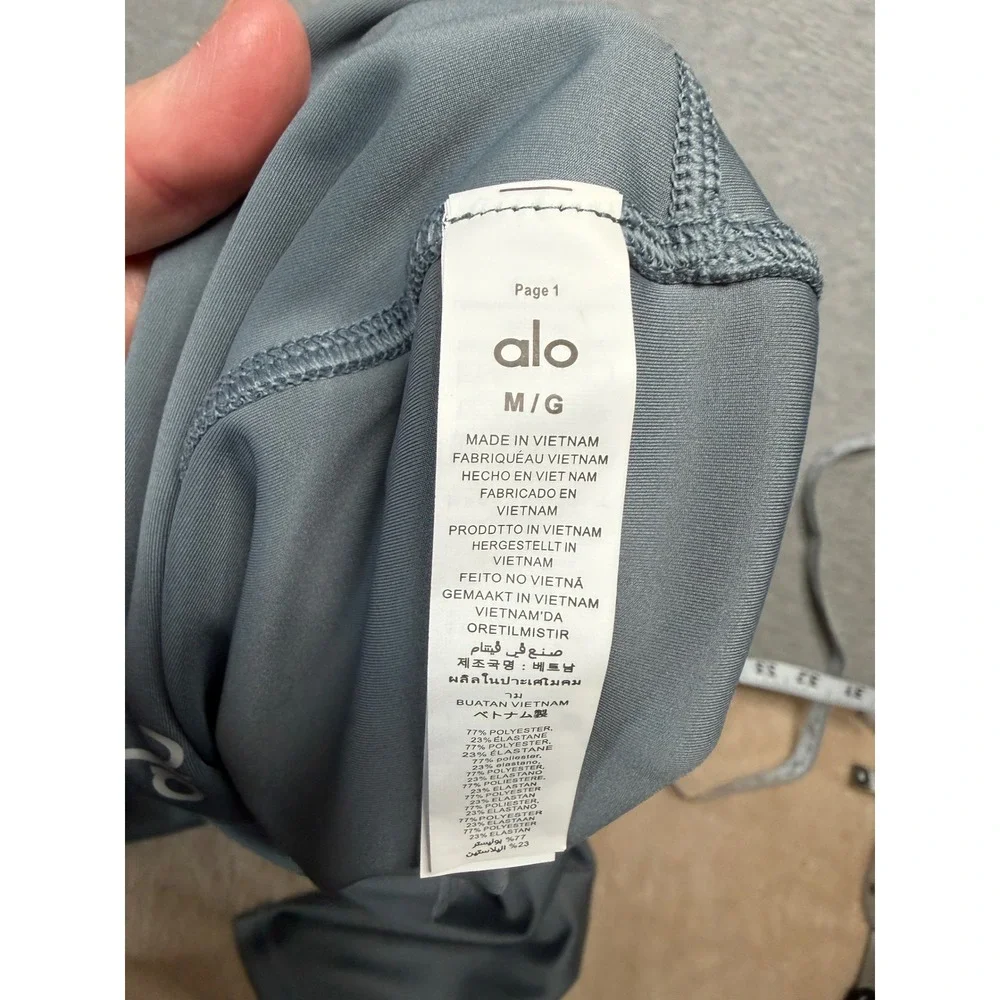 Alo Yoga Airlift High Waist Leggings W5766R Chrome Gray Womens Medium NWT
